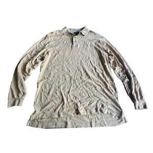 Jos. A. Bank Yellow Long Sleeve Polo Shirt Mens L